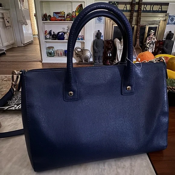 Furla Elegant Navy Blue Handbag - Picture 2 of 16